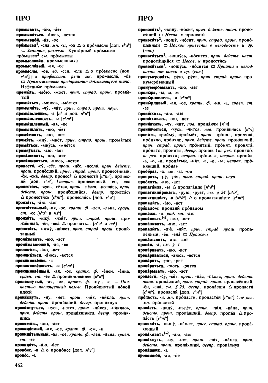 Фотокопия pdf / скан страницы 462 орфоэпического словаря под редакцией Аванесова (4 издание, 1988 год)