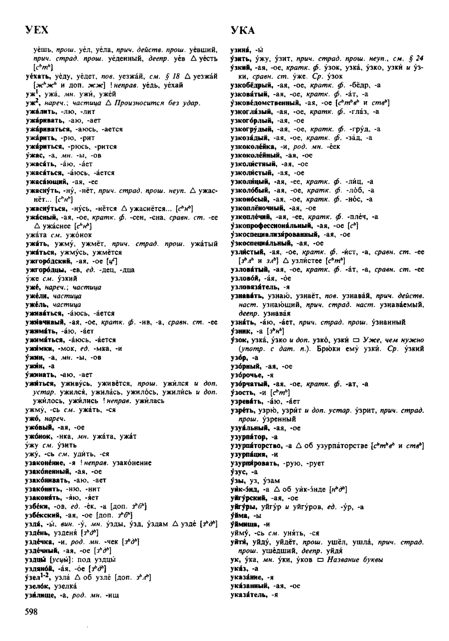 Фотокопия pdf / скан страницы 598 орфоэпического словаря под редакцией Аванесова (4 издание, 1988 год)