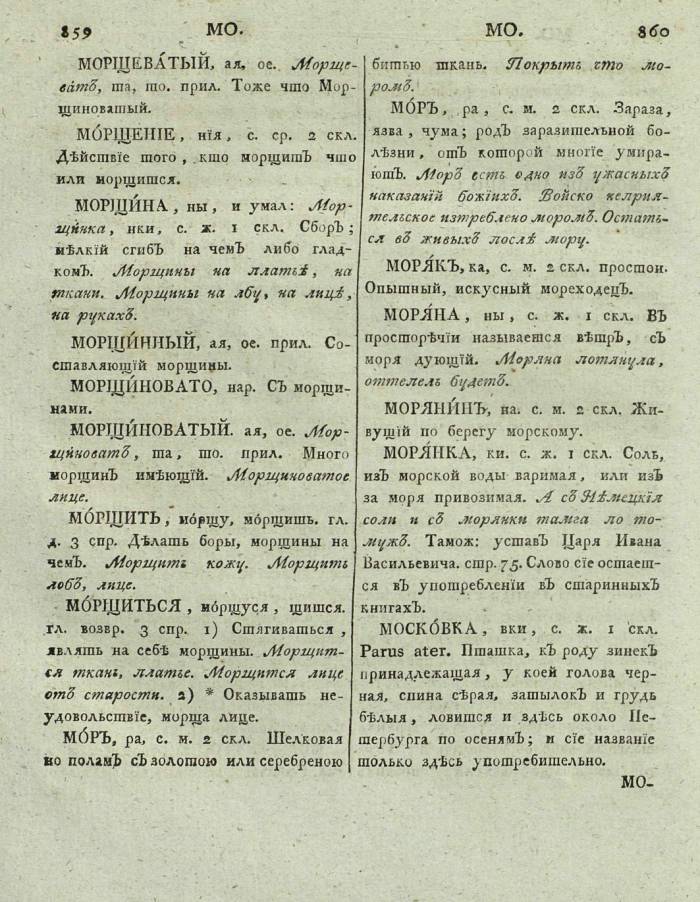  толковый словарь русского языка Академии Российской - том 3, страница 433